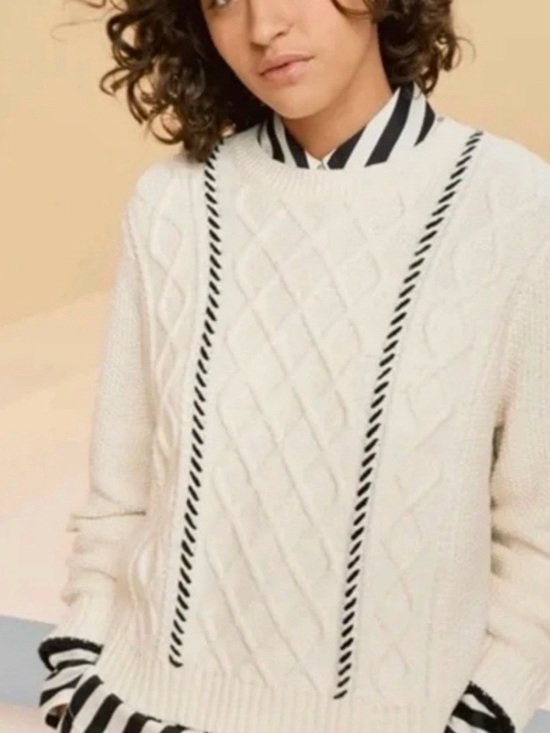 La Ligne Sweaters - La Ligne x Target Womens Sweater Cotton Blend Chunky Cable Knit! EUC